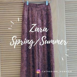 Zara - Jacquard Wide Leg Palazzo Pants - S (NWOT)